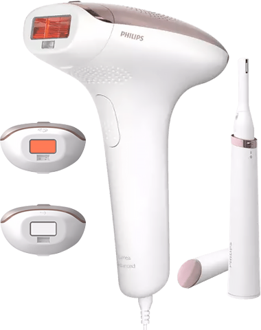 Philips Lumea BRI921 Advanced IPL Hair Removal Tool with 2 Attachments for Body and Face+ Satin Compact Pen Trimmer